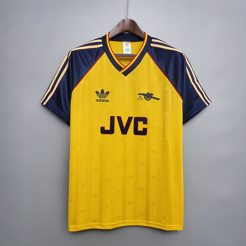 AAA Quality Arsenal 88/89 Away Yellow Soccer Jersey